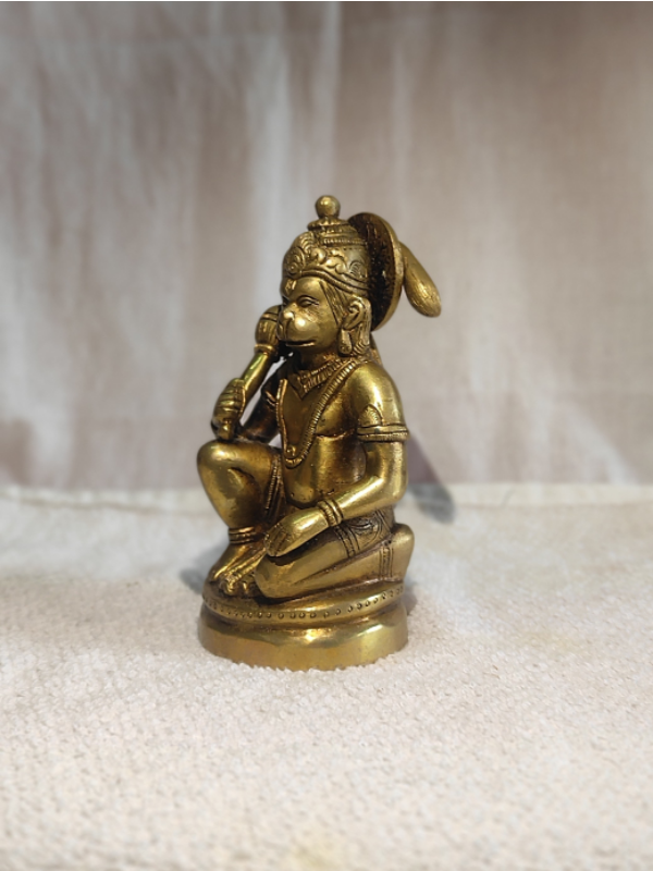 Brass Hanuman idol(2) Brass Hanuman idol