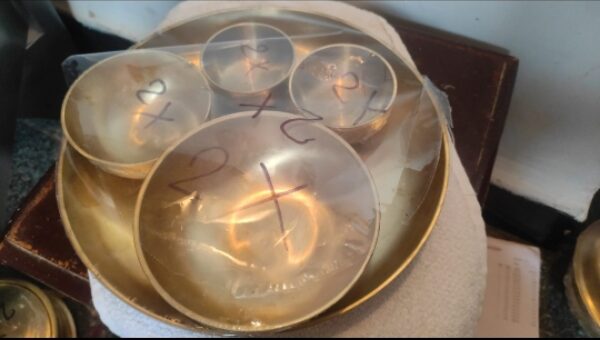Bronze thaali set of 5 items Bronze thaali set of 5 items