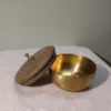 ROUND HAMMERED BOWL WITH WOODEN LID